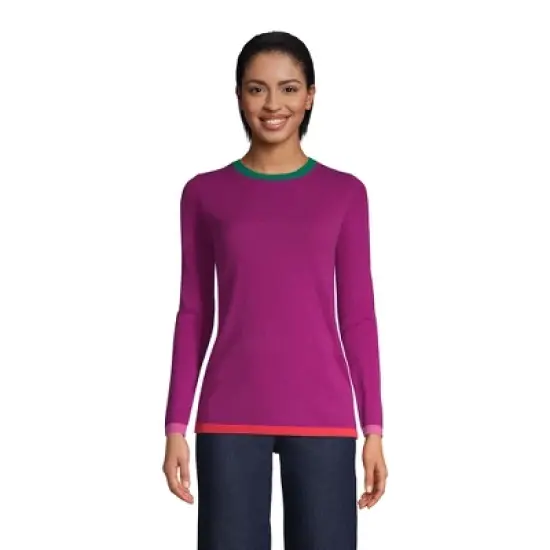 Lands' End Women's Tall Cashmere Crewneck Sweater image {6}