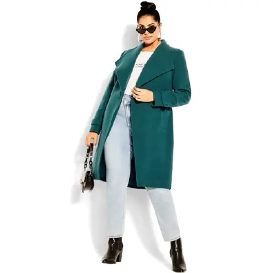 Women's Plus Size So Chic Coat - alpine | CITY CHIC image {3}