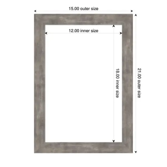 Amanti Art Marred Pewter Framed Dry Erase Magnetic Board image {4}