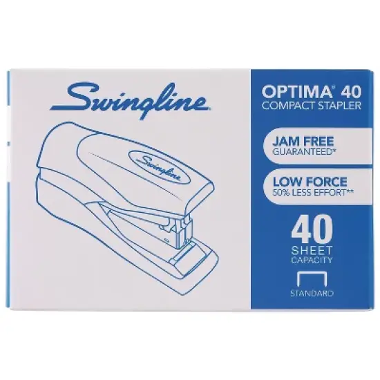 Swingline Optima 40 Compact Stapler Half Strip 40-Sheet Capacity Black/Silver/Orange 87842 image {5}