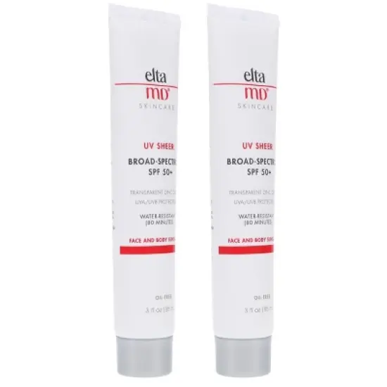 EltaMD UV Sheer Broad Spectrum SPF 50+ Face and Body Sunscreen 3 oz 2 Pack image {5}