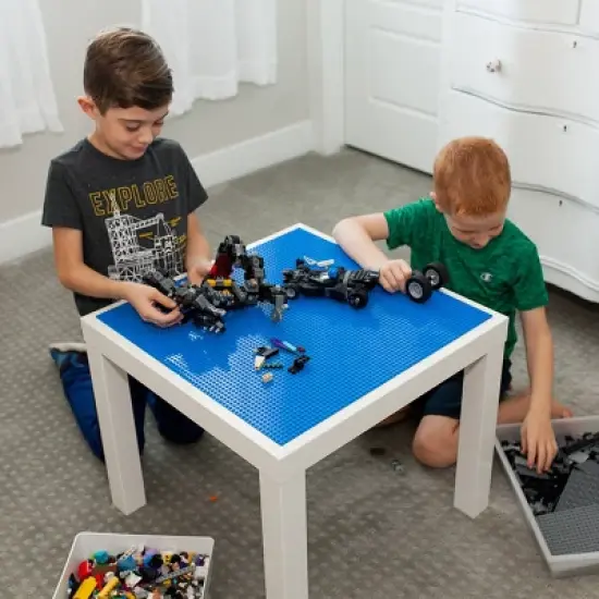 Creative QT MakerBase, 4 Pack, 10x10 Peel-and-Stick Toy Building Blocks Stackable Baseplates, Bases for Play Tables, Walls, and More, Compatible with All Major Brick Brands image {1}