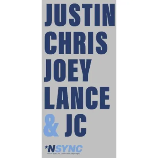 Women's NSYNC Band Name Stack T-Shirt image {1}