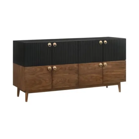 Amigo Veneer Wood Buffet Black/Walnut - Armen Living image {2}
