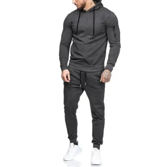 COOFANDY Men's Tracksuit 2 Piece Hooded Athletic Sweatsuits Casual Running Jogging Sport Suit Sets image {6}