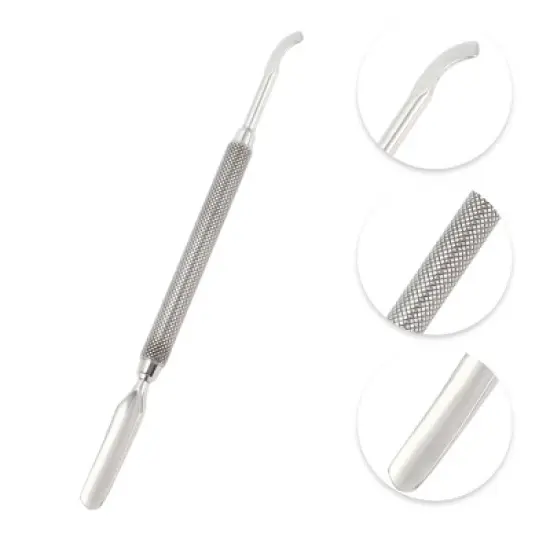 Unique Bargains Multi-function Cuticle Pusher 5.28" Length Silver Tone 1 Pc image {2}