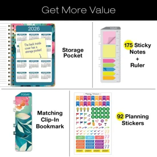 Global Printed Products Hardcover AY 2025-2026 Fashion Planner - 5.5"x8" (Tree Seasons) image {3}