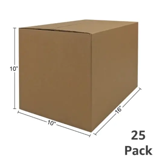 UBMOVE Pack of 25 Small Moving Boxes, Size: 16"x10"x10" Cardboard Boxes image {1}
