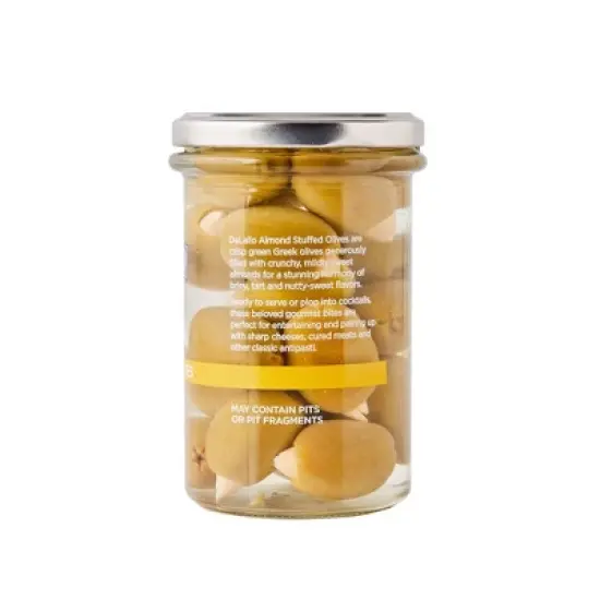 DeLallo Almond-Stuffed Green Olives, 5.8 oz Jar, (6 Pack) image {2}