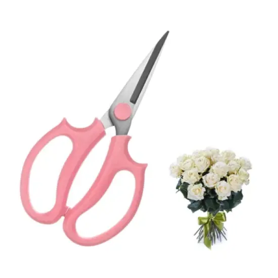 Unique Bargains Stainless Steel Garden Comfortable Grip Flower Pruning Shears image {9}