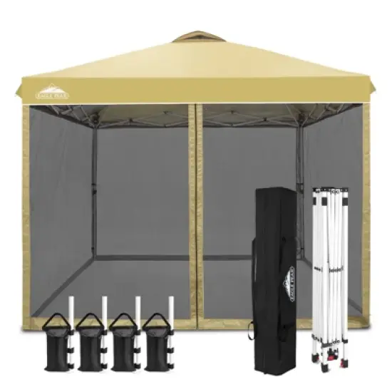 EAGLE PEAK 10x10ft Pop up Gazebo Patio Canopy Tent Shelter with Netting image {8}