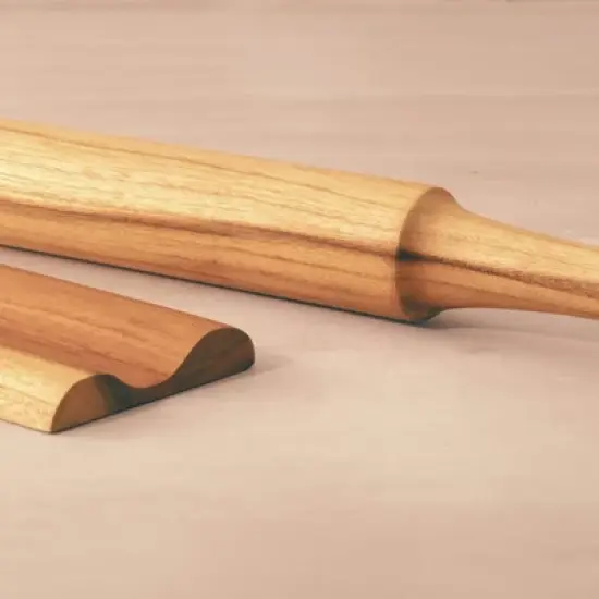 Teak Wood Belan with Stand Set image {5}