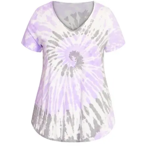 Women's Plus Size  Miya Tie Dye Top - lilac | ZIM & ZOE image {2}