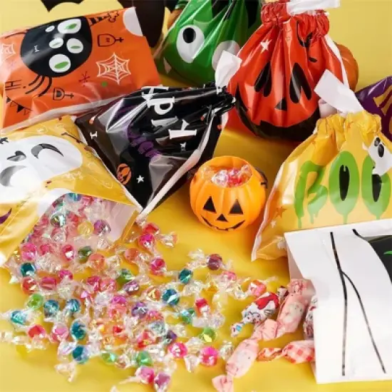 Joyfy 108 PCS Mini Halloween Drawstring Candy Bag, Party Favors Supplies, Goodie Trick or Treat Bag with 9 Character Designs for kids Classroom Gifts image {5}