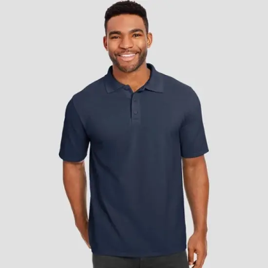 Hanes Men's X-Temp Performance Pique Polo Short Sleeve Shirt image {3}