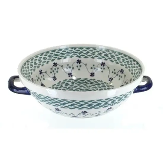 Blue Rose Polish Pottery D038 Manufaktura Colander image {5}