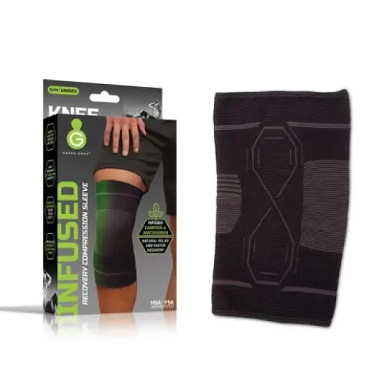 Green Drop Knee Compression Sleeve - Infused Brace, HSA/FSA approved image {8}
