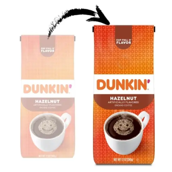 Dunkin' Hazelnut Flavored Medium Roast Ground Coffee image {1}