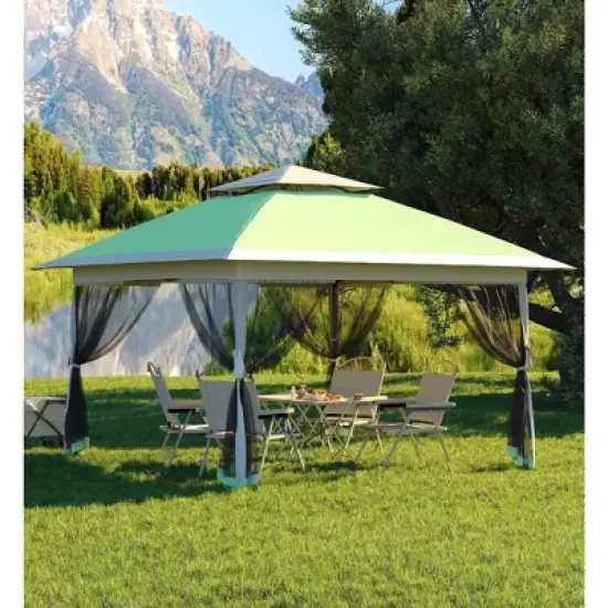 13 X 13 Pop Up Gazebo with Mosquito Netting,Outdoor Patio Gazebo,Outdoor Canopy Tent with Mosquito Netting,Backyard Tent image {14}