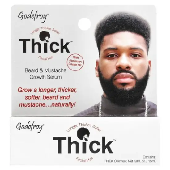 Godefroy Thick&trade;, Beard & Mustache Growth Serum, 0.5 fl oz (15 ml) image {1}