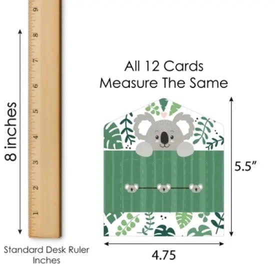 Big Dot of Happiness Koala Cutie - Bear Birthday Party and Baby Shower Game Pickle Cards - Pull Tabs 3-in-a-Row - Set of 12 image {4}