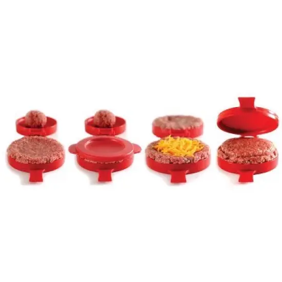 Norpro Nonstick Stuffed Burger Maker, Red image {3}