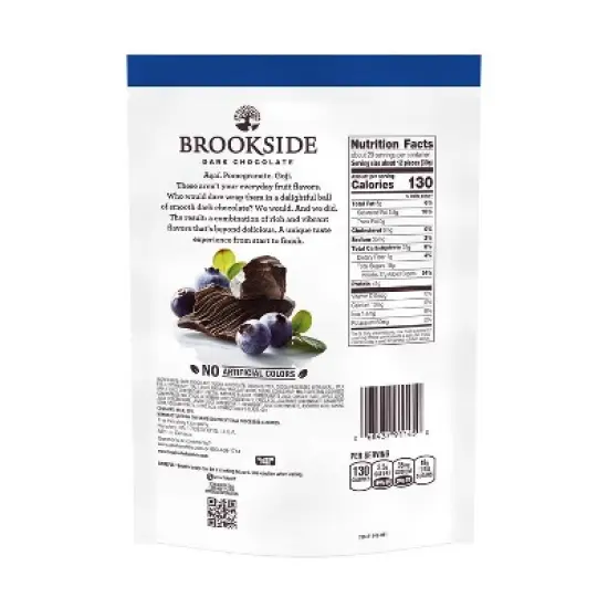 Brookside Dark Chocolate, Acai and Blueberry Flavored Snacking Chocolate Candy - 21oz image {4}