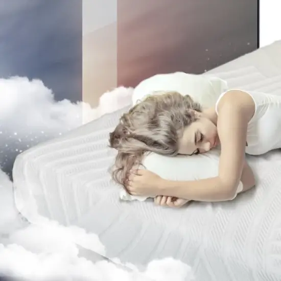 Costway 8''  Gel Infused Memory Foam Mattress Jacquard Firm Hybrid Pressure Relief Queen\Full image {3}