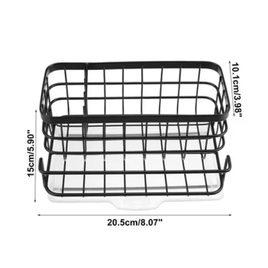 Unique Bargains Kitchen Storage Stainless Steel Sink Caddy 8.07"x5.9"x3.98" image {3}