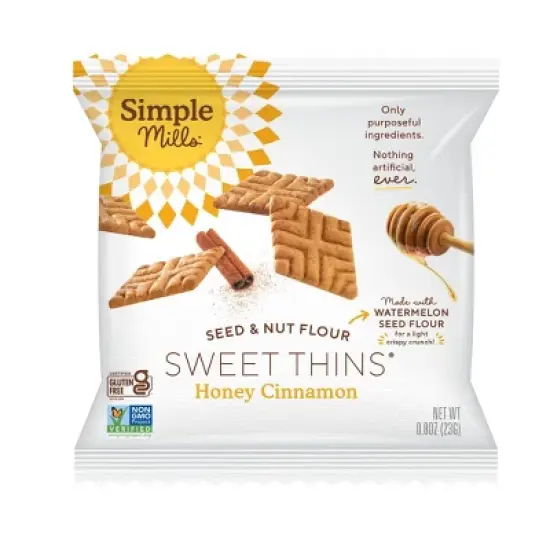 Simple Mills Crackers Sweet Thin Honey - 8pk image {1}