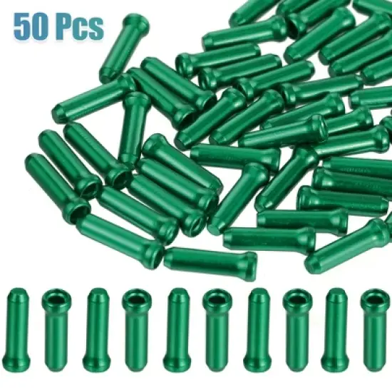 Unique Bargains Bike Brake Cable Cap Green 50 Pcs image {5}