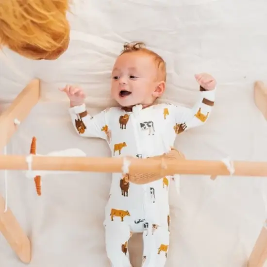 Zippered Footie in Moo image {3}