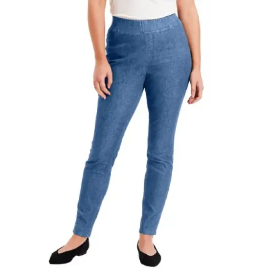 June + Vie by Roaman's Women&rsquo;s Plus Size Contour Denim Skinny Jean image {4}