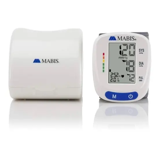 MABIS Adult Cuff Wrist Digital Blood Pressure Monitor White Device 1 Each image {7}