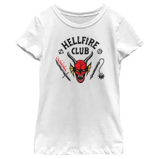 Girl's Stranger Things Welcome to the Hellfire Club T-Shirt image {5}