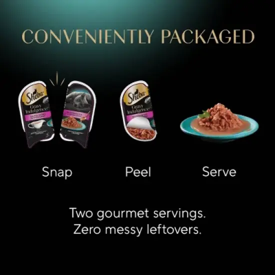 Sheba Salmon and Fish Flavor Gravy Indulgences Wet Cat Food - 2.64oz image {3}