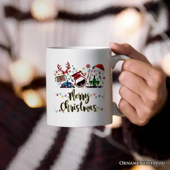 Waitress Buffalo Plaid Christmas Mug Gift (Non-Custom Only)| OrnamentallyYou image {2}
