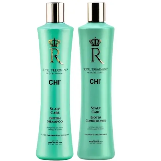 CHI Royal Treatment Scalp Care Biotin Shampoo & Conditioner (12 oz DUO SET KIT) Hair Growth and Healthy Scalp image {2}