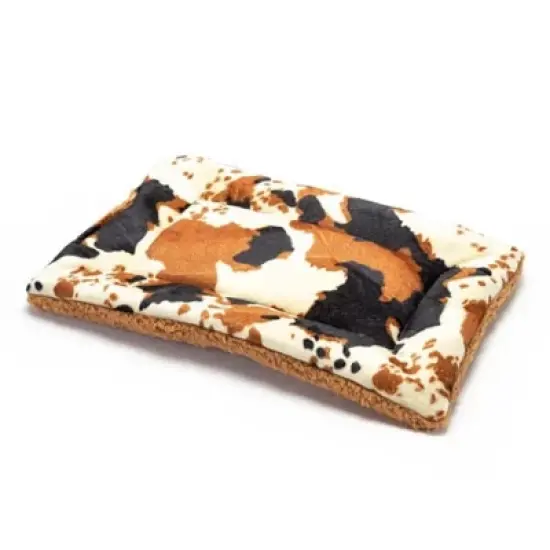 Mutts & Mittens, Inc. Premium Flat Bed- Tan Cow Velboa (22x32) image {2}