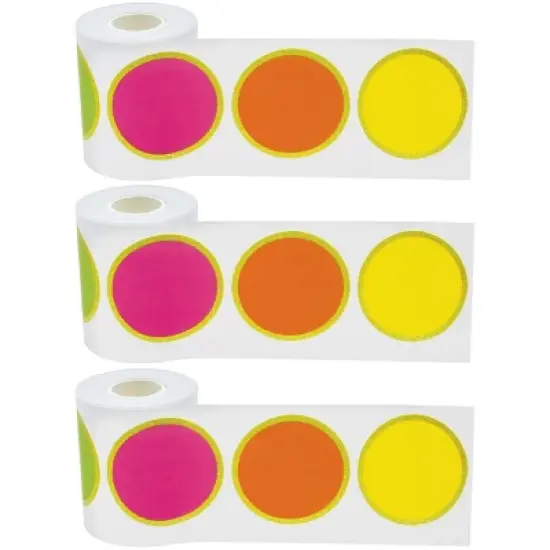 Teacher Created Resources&reg; Confetti Colorful Circles Straight Rolled Border Trim, 50 Feet Per Roll, Pack of 3 image {3}