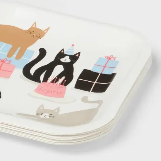 Cat Birthday Party Snack Plate 10ct - Spritz&trade; image {1}