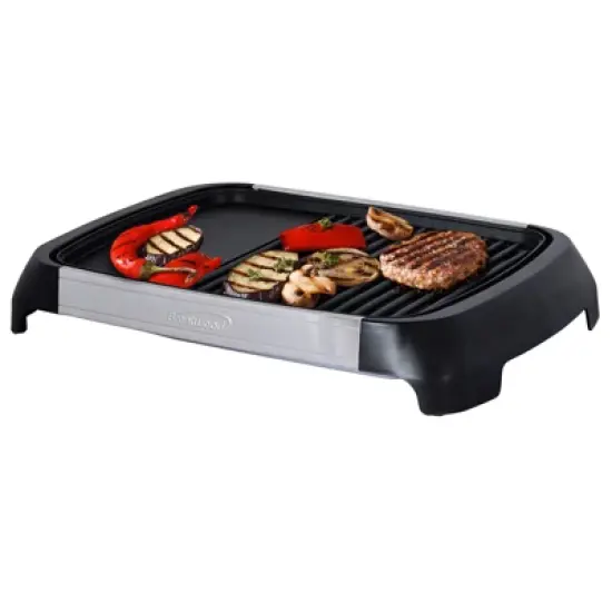 Brentwood Select TS-641 1200 Watt Electric Indoor Grill & Griddle in Stainless Steel image {4}