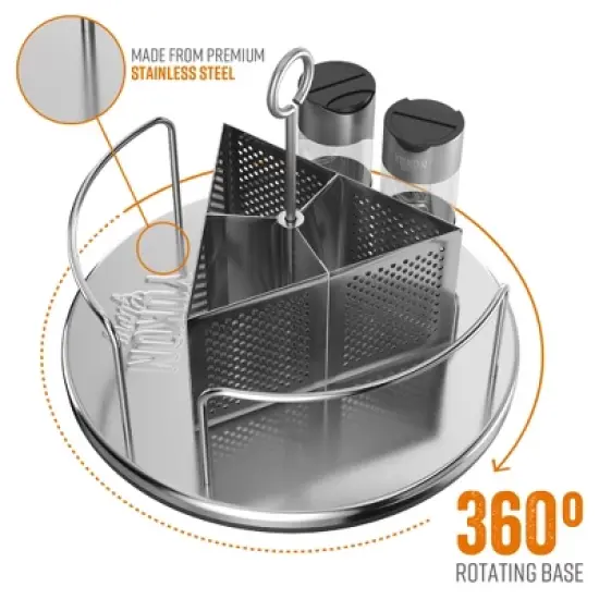 Yukon Glory Rotating Condiment Caddy, Silver image {5}