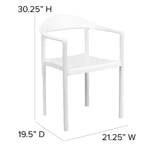 Flash Furniture HERCULES Series 1000 lb. Capacity Plastic Cafe Stack Chair image {3}