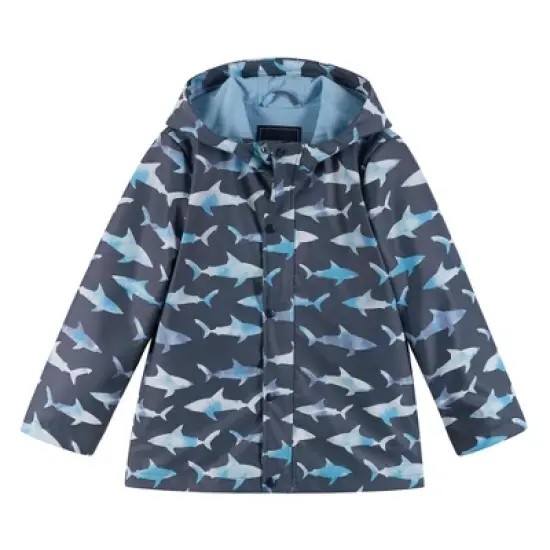 Andy & Evan  Toddler  Boys Navy Shark Raincoat image {2}
