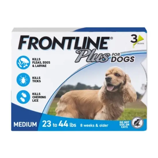 Frontline Plus Flea and Tick Treatment for Dogs - 3 doses image {11}