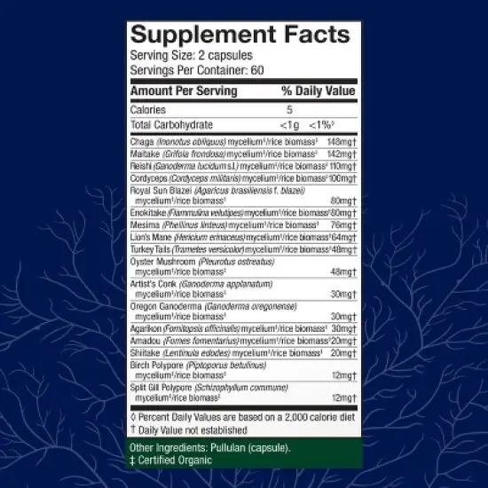 Host Defense MyCommunity Capsules, Advanced Immune Support, Mushroom Supplement with Lion's Mane and Reishi, Unflavored image {3}