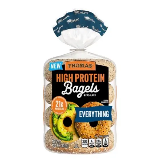 Thomas High Protein Everything Bagels - 15.5oz/4ct image {7}