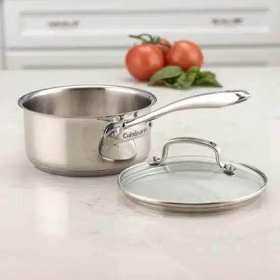 Cuisinart Classic 1qt Stainless Steel Saucepan with Cover - 8319-14 image {2}