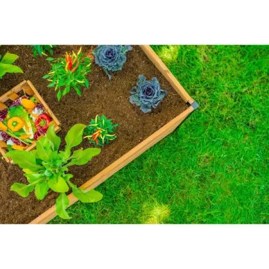 Vita 48"x48" Mezza Keyhole Square Garden Bed Planter image {7}